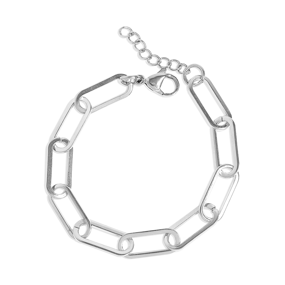 2.5mm Gold Paperclip Chain Bracelet