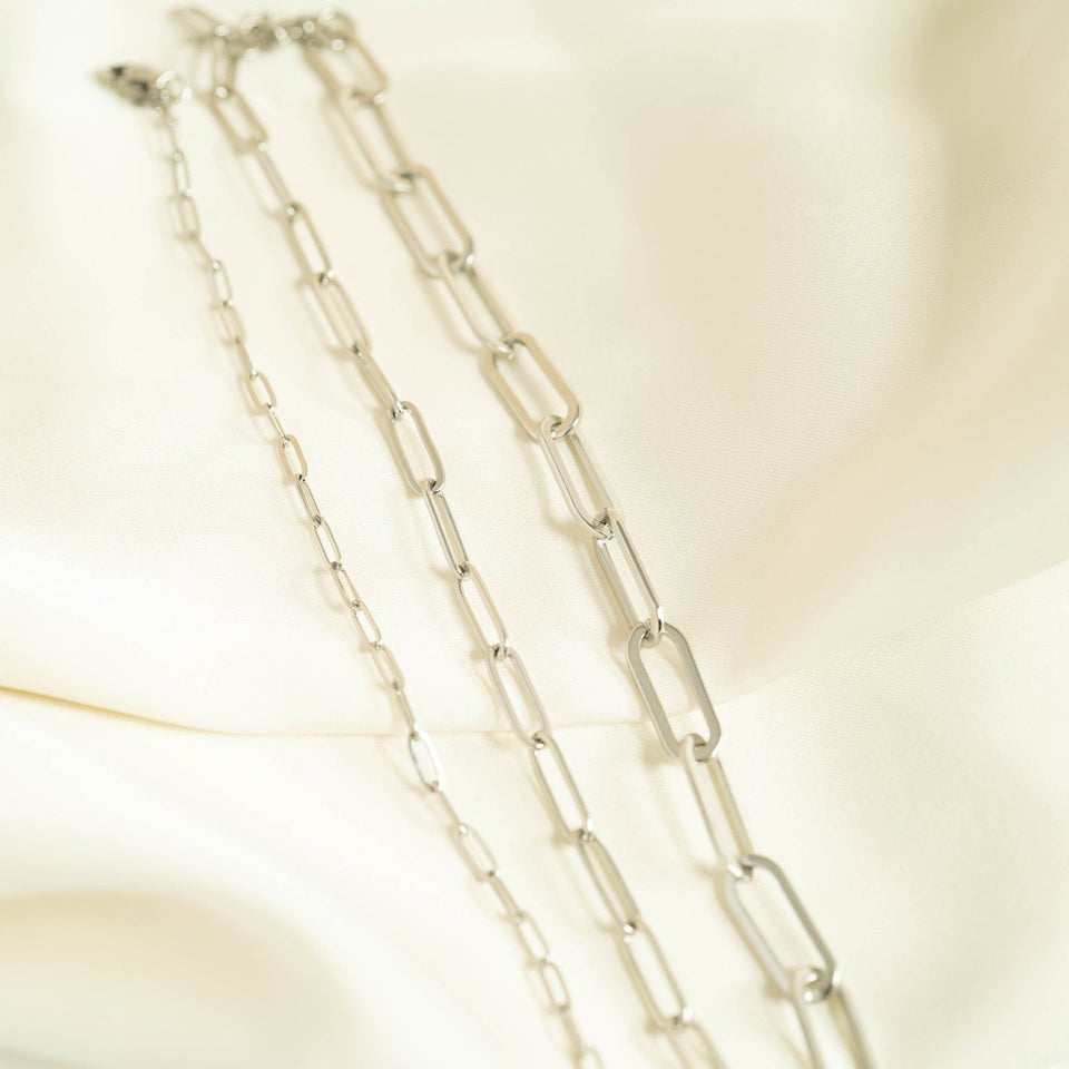2.5mm Gold Paperclip Chain Bracelet