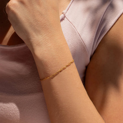 Silver Singapore Chain Bracelet