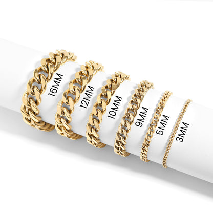 Diamond Cut Curb Chain Bracelet