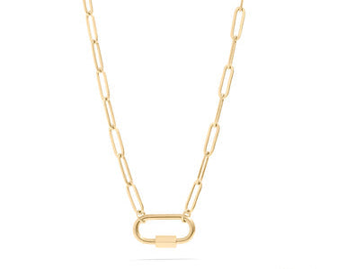 Paperclip Carabiner Necklace - Cluster