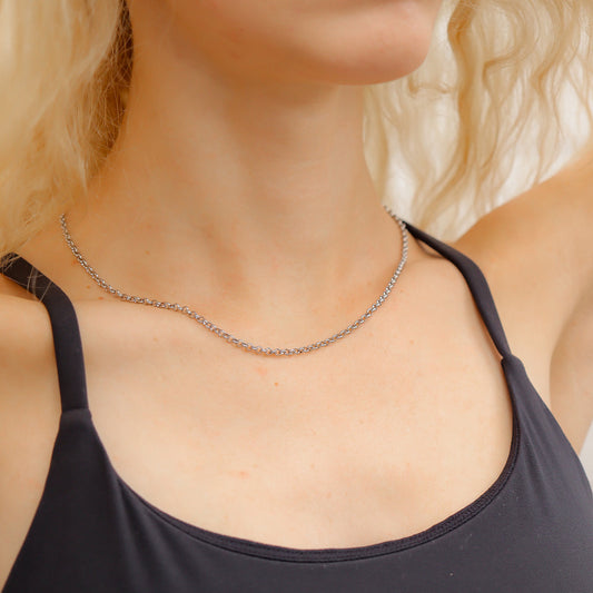 Silver Rolo Chain Necklace