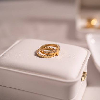 Gold Flat Circle Stacking Ring