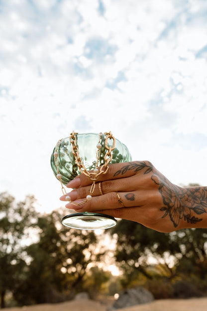 Gold Flat Circle Stacking Ring