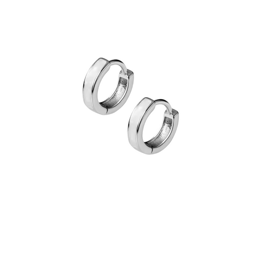 Silver Mother of Pearl Huggies