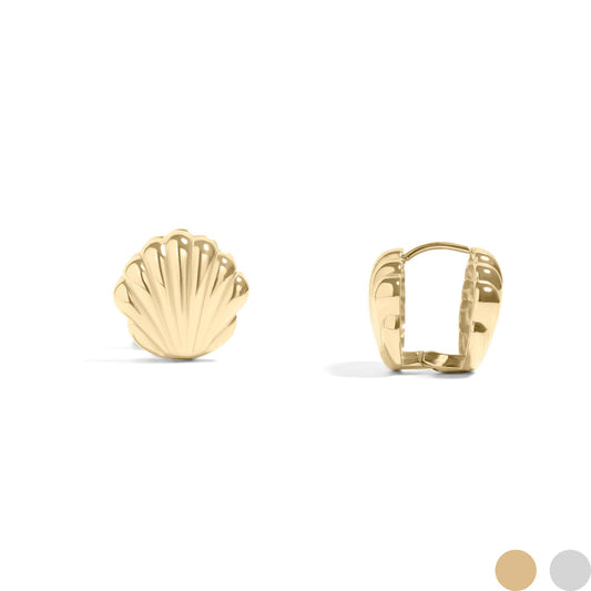 Gold Sea Shell Earrings
