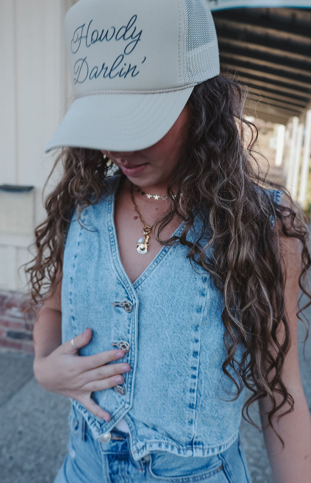 Gold Paperclip Charm Keeper Necklace