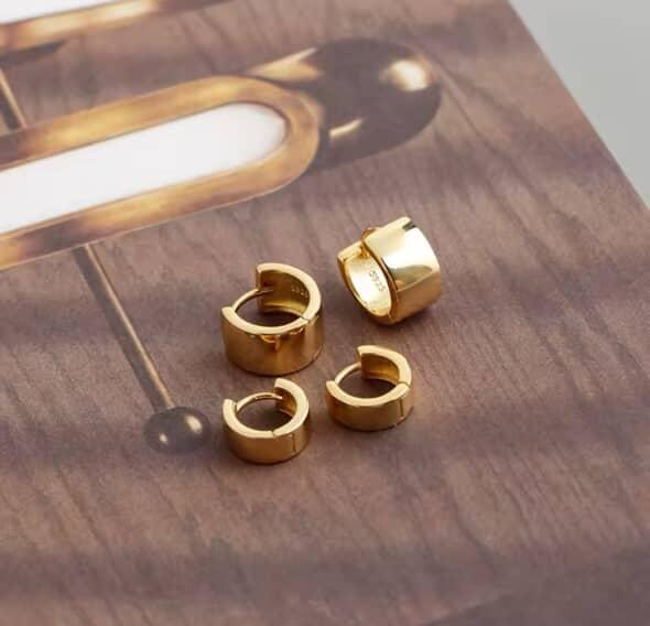 Chunky Gold Huggie Earrings