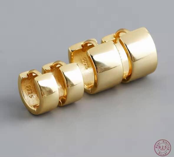 Chunky Gold Huggie Earrings