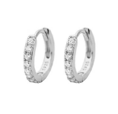 CZ Hoop Huggie Earrings