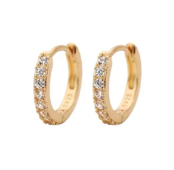 CZ Hoop Huggie Earrings