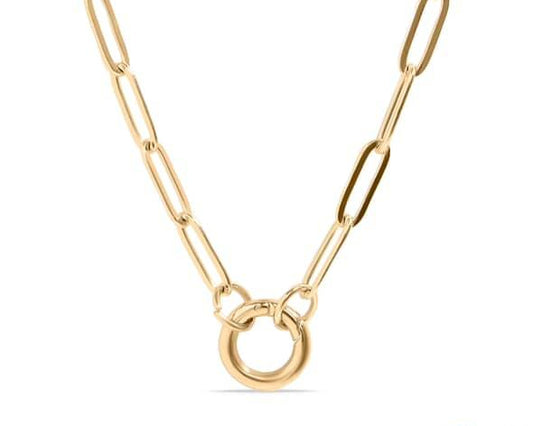 Paperclip Charm Keeper Necklace