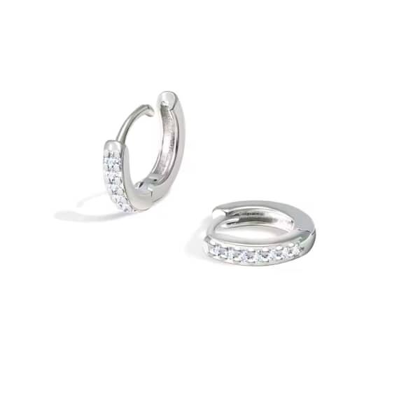 Gold Filled CZ Hoops
