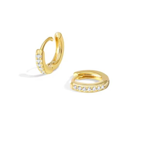 Gold Filled CZ Hoops