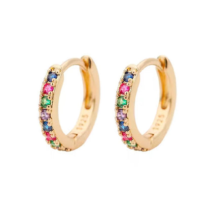 CZ Hoop Huggie Earrings