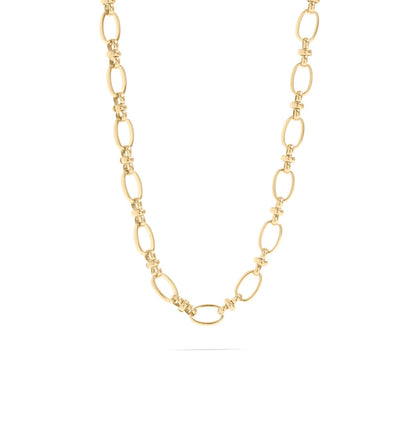 Gold Circle Link Chain Necklace