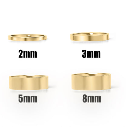 Gold Flat Chunky Ring