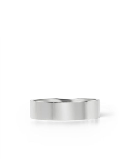 Silver Flat Chunky Ring