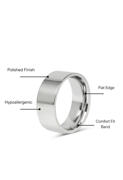 Silver Flat Chunky Ring