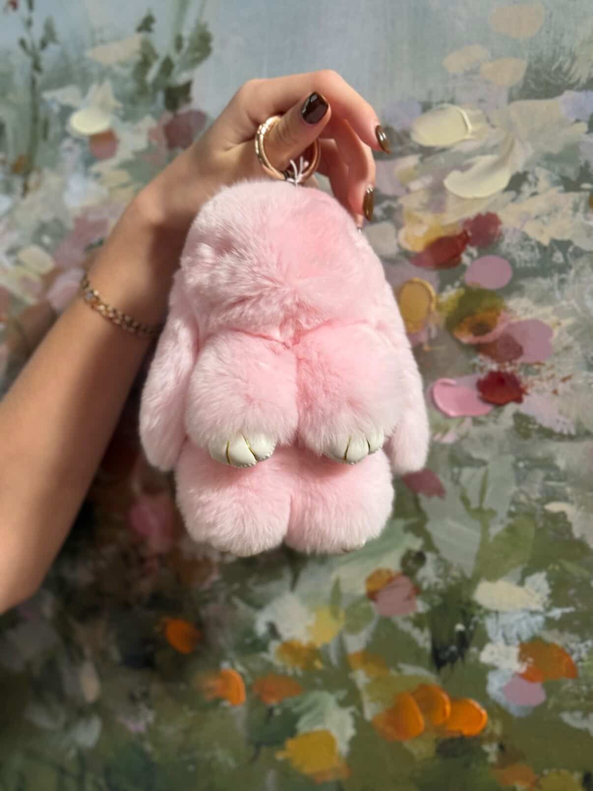 Large Baby Bunny Keychain