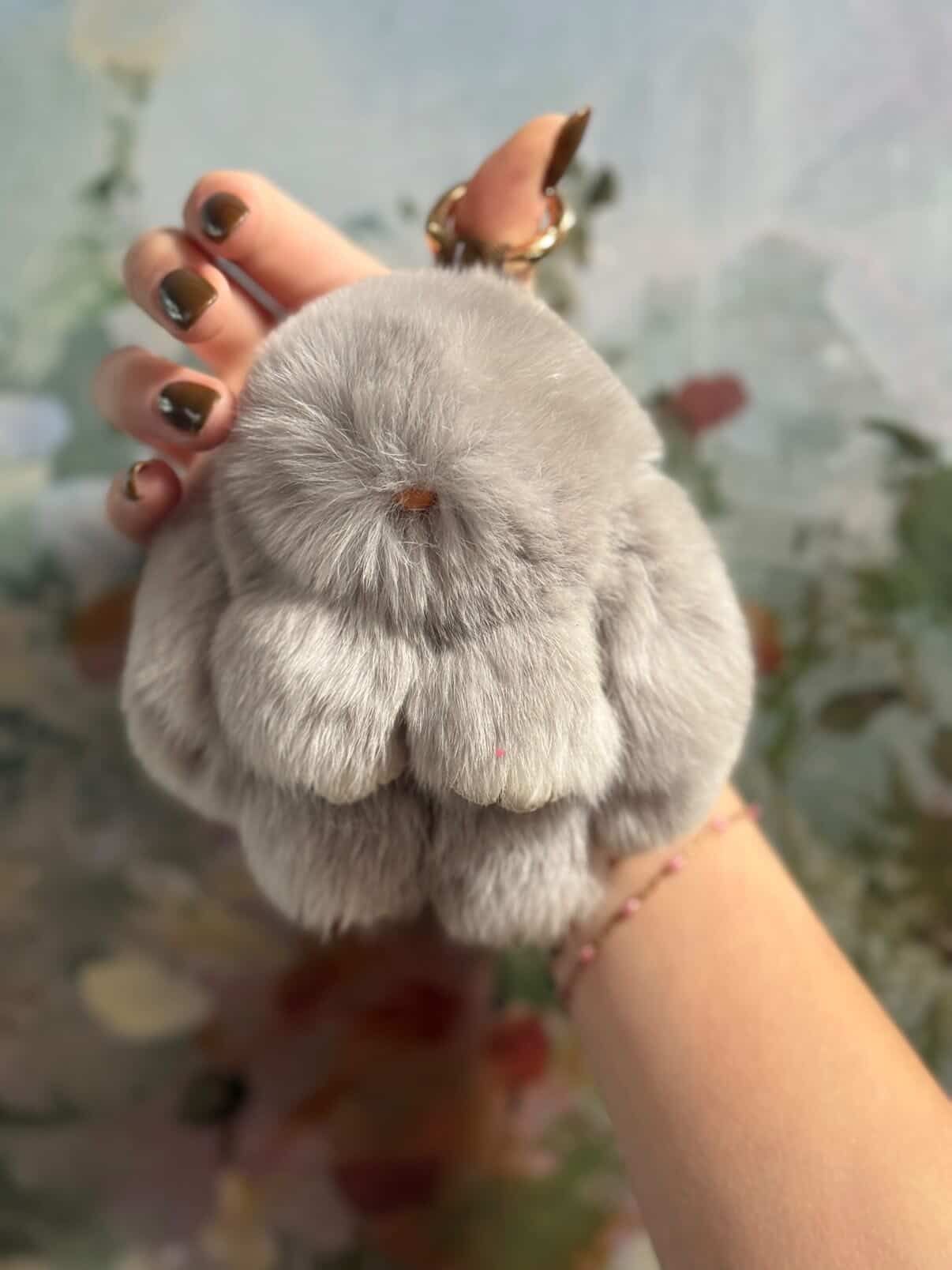 Small Baby Bunny Keychain