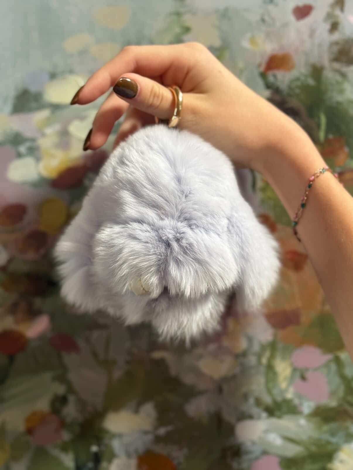 Small Baby Bunny Keychain