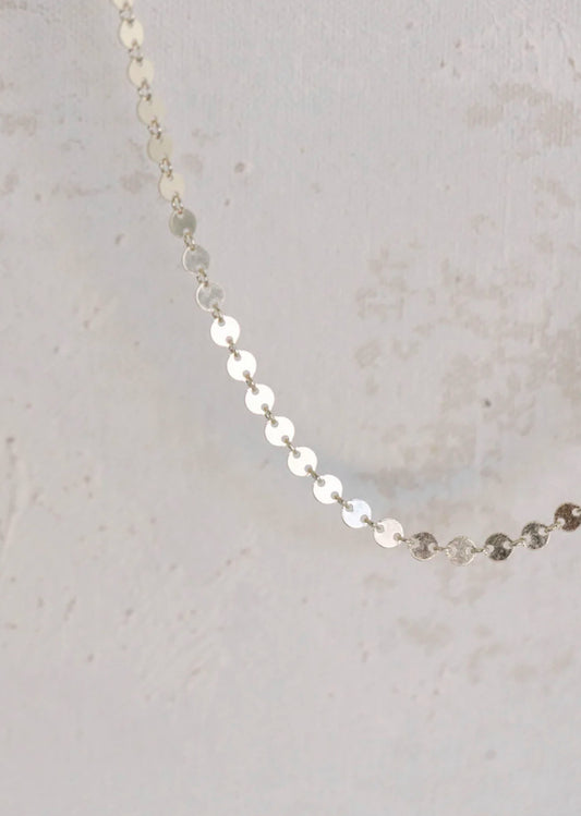 Silver Disk Necklace