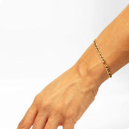Silver Figaro Chain Bracelet