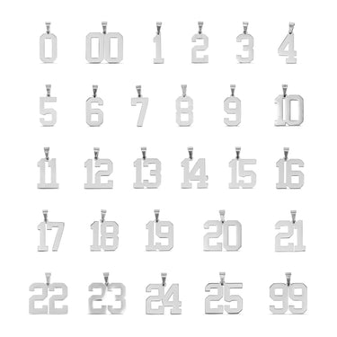 Large Silver Sports Number Collection