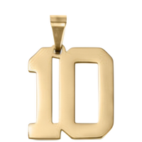 Large Gold Number Sports Collection - 10