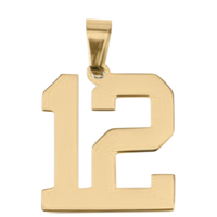 Large Gold Number Sports Collection - 12