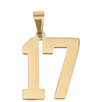 Large Gold Number Sports Collection - 17