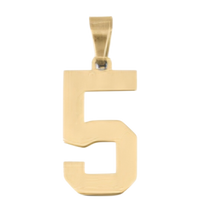 Large Gold Number Sports Collection - 5