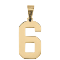 Large Gold Number Sports Collection - 6