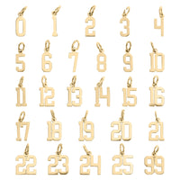 Small Gold Number Sports Collection - 25