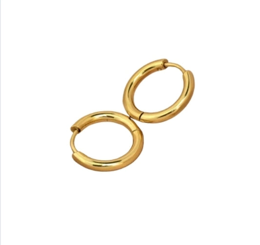 Gold Huggie Hoop Earrings