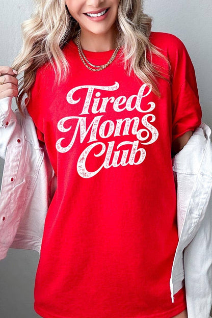 Tired Moms Club Graphic Heavy Cotton Tee: NATURAL / XL
