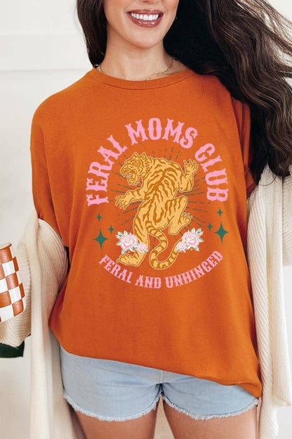 Feral Mama Club Graphic Heavy Cotton Tee: BLACK / S