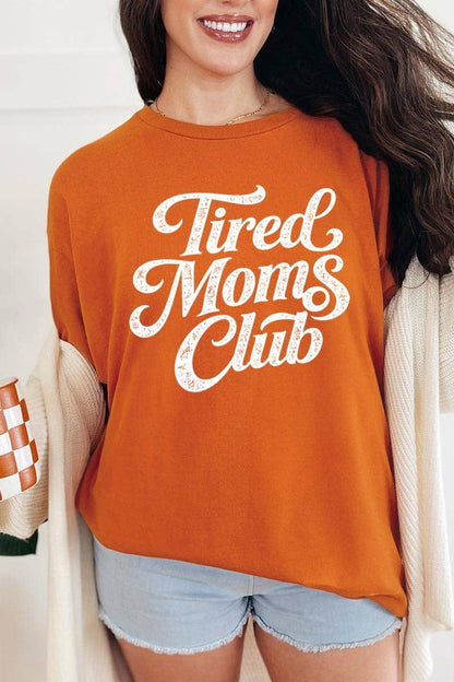 Tired Moms Club Graphic Heavy Cotton Tee: NATURAL / XL