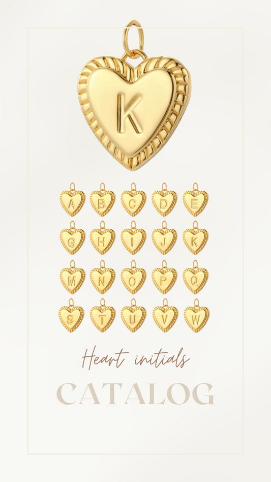 Gold Heart Initial Collection
