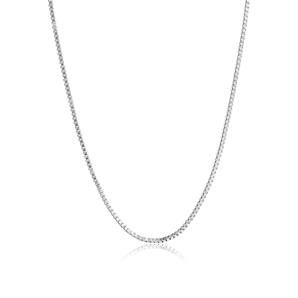Silver Box Chain Necklace