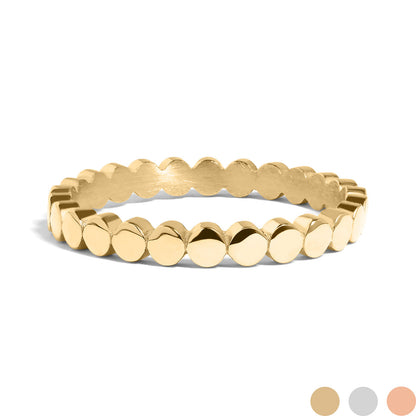 Gold Flat Circle Stacking Ring