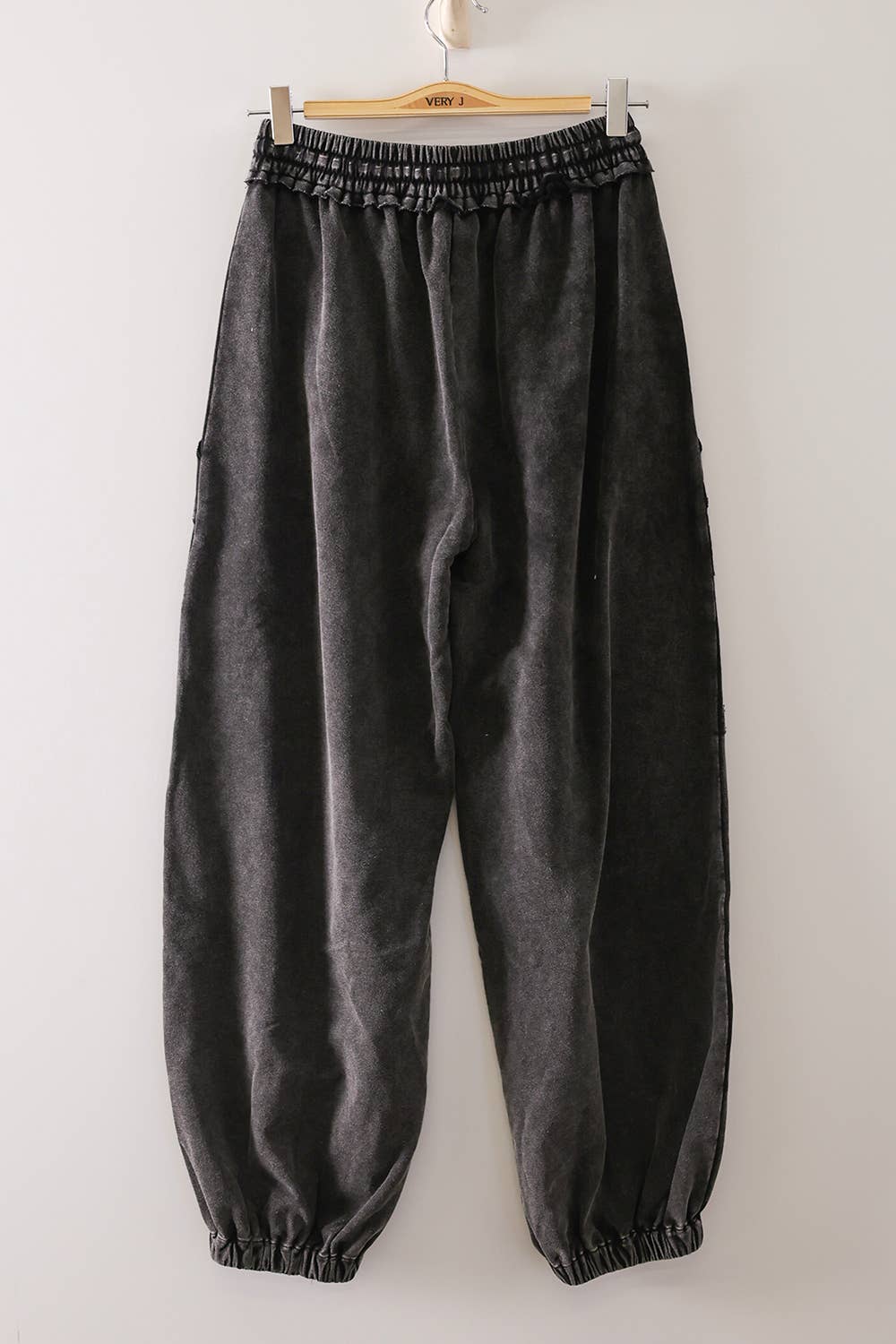 NP71148-Vintage Wash Cargo Jogger Pants: DENIM / S-M-L/2-2-2