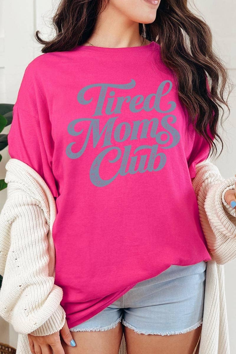 Tired Moms Club Graphic Heavy Cotton Tee: NATURAL / XL