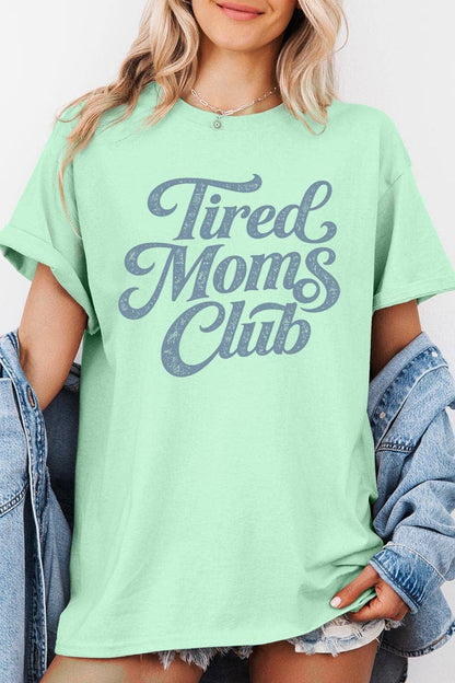 Tired Moms Club Graphic Heavy Cotton Tee: NATURAL / S
