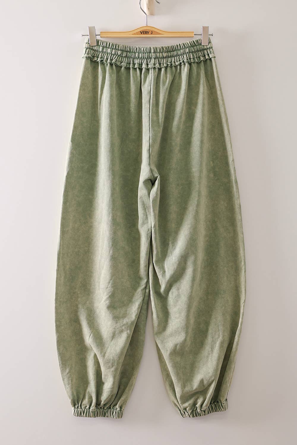 NP71148-Vintage Wash Cargo Jogger Pants: DENIM / S-M-L/2-2-2