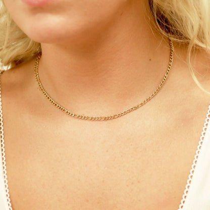 Gold Figaro Chain Necklace