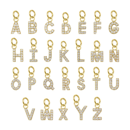 Gold CZ Letter Collection