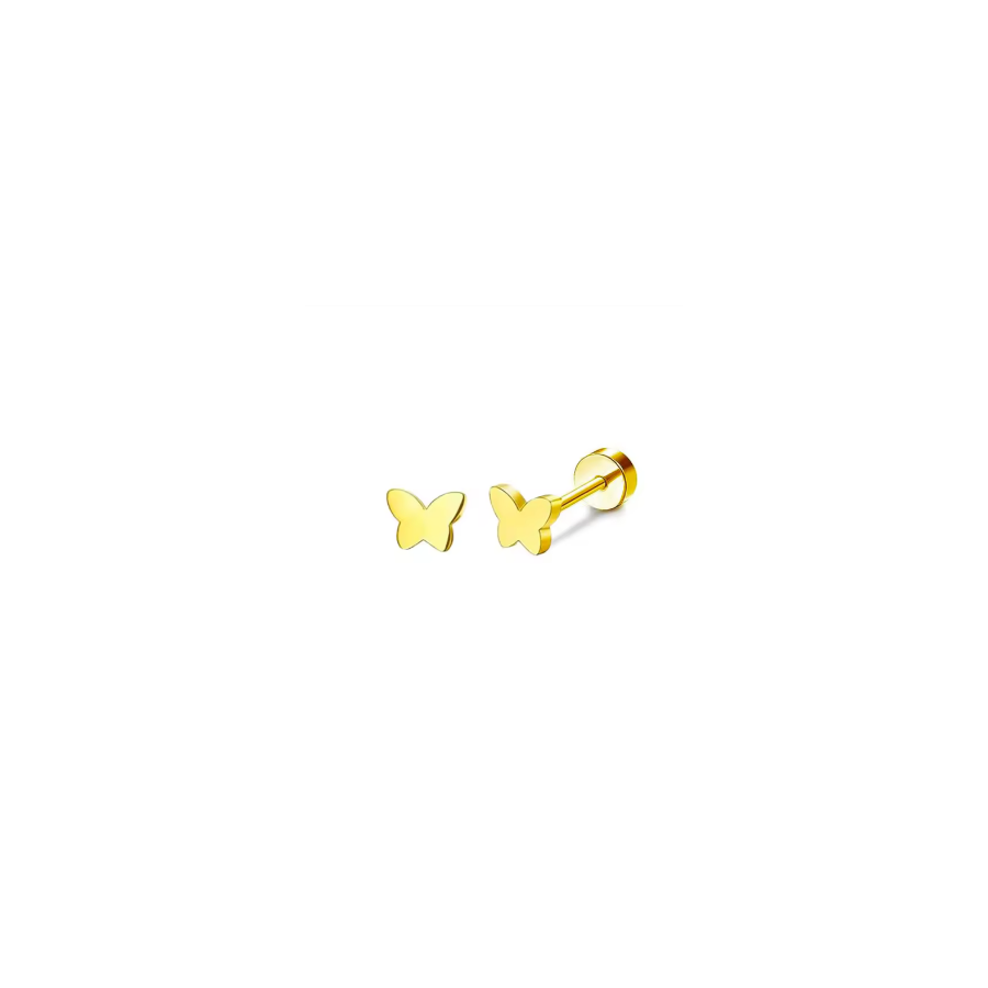 Gold Butterfly Flat Back Earring(s)
