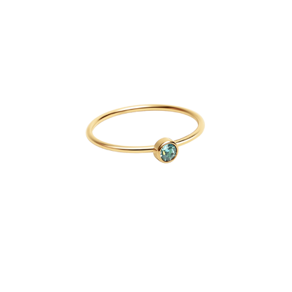 Gold Single Birthstone Stacking Ring